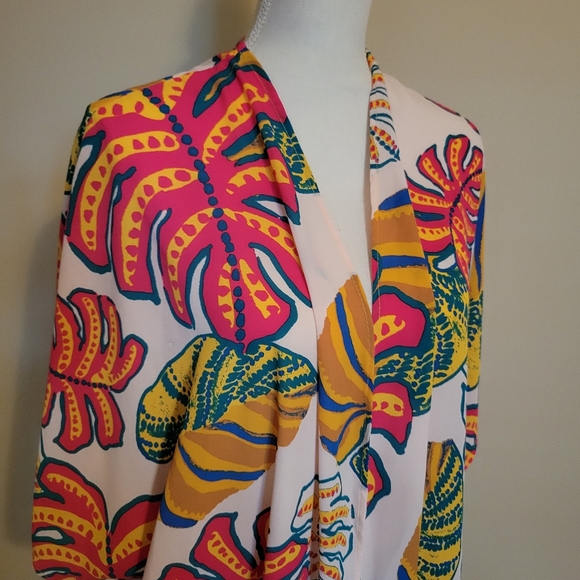 Adrienne Kimono Botanical Print Topper Cardigan - Picture 2 of 6